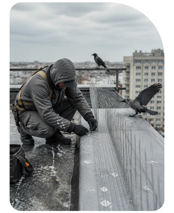 Защита от ворон под ключ в Кохме по цене от 5194 р. | Сенат-Кхм